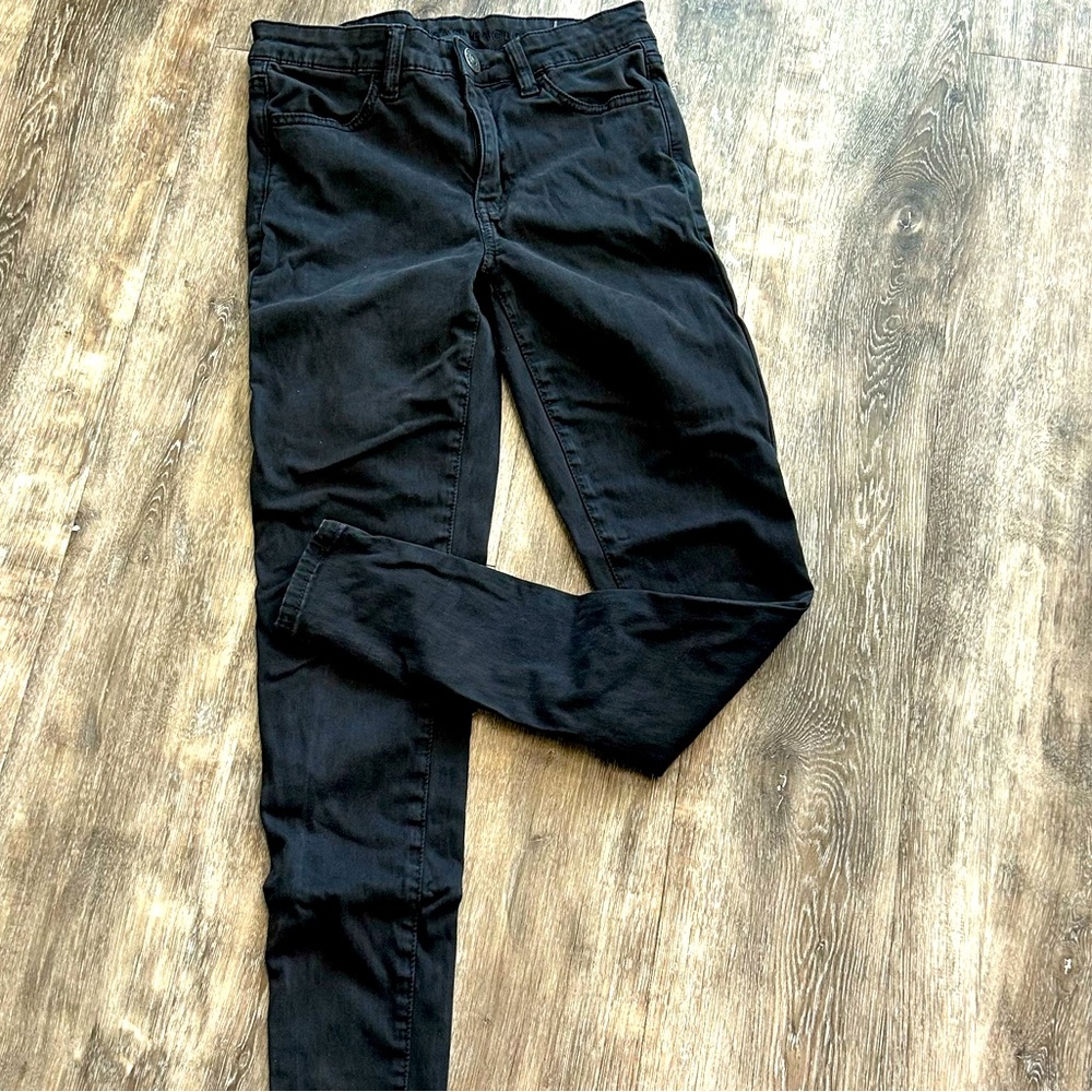 American Eagle Black Super Stretch Skinny Jeans Sz 2